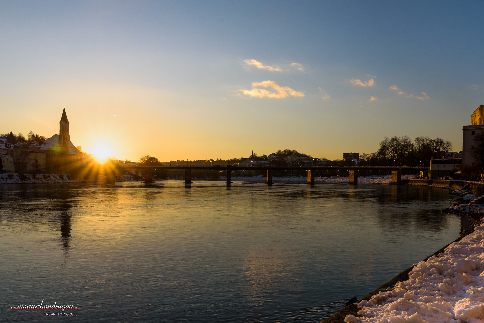 Sonnenuntergang in Passau